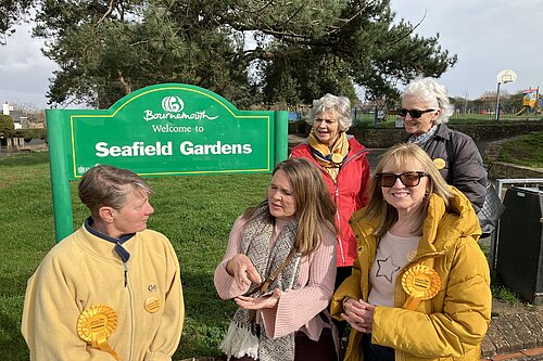A group of Lib Dems at Seafield Gardens